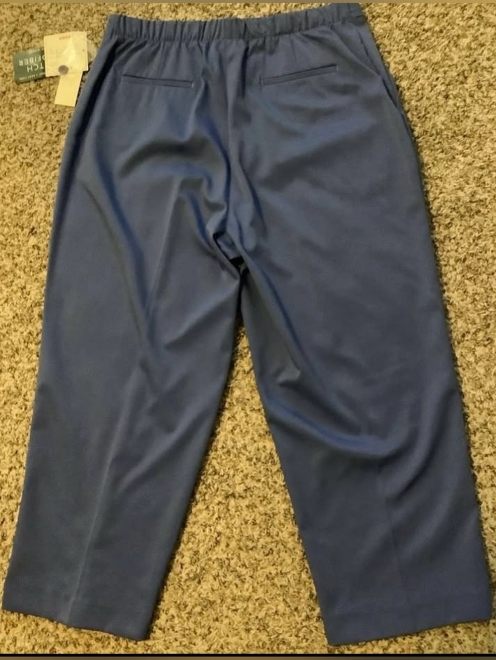 Women’s Blue Cropped stretch Dress Pants size 12 - Picture 6 of 10